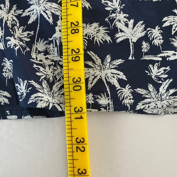 Tailor Vintage Luxe Performance Palm Tree Shirt Navy White XXL Airotec Stretch - Picture 7 of 9